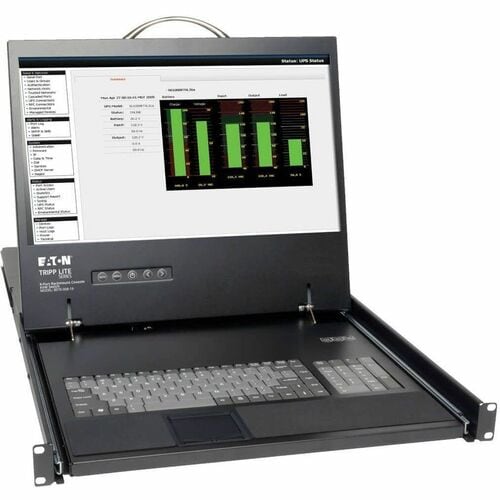 8PORT KVM RACK CONSOLE 19 LCD 1U KEYBOARD CAT5 100FT MAX - B070-008-19