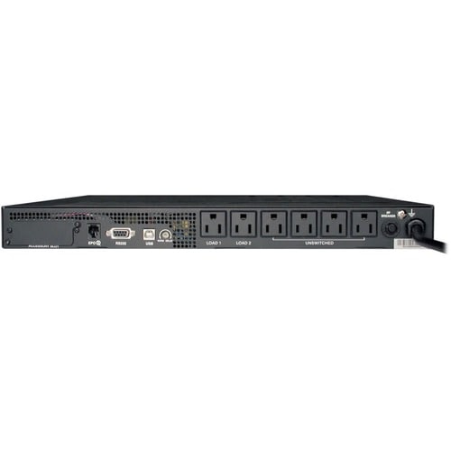Eaton Tripp Lite Series SmartPro 120V 1kVA 800W Line-Interactive Sine Wave UPS, Network Card Option, USB, DB9, 6 Outlets, 1U Rack/Vertical - 1U Rack-mountable - 4.50 Hour Recharge - SMART1000RM1U - Image 3