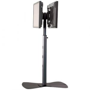 Chief MF26000S Medium Flat Panel Dual Display Floor Stand - Up to 55" Screen Support - 250 lb Load Capacity - Flat Panel Display Type Supported - DepthFloor - MF26000S