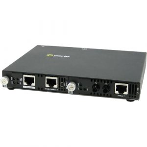 Perle SMI-100-M2ST2 - Fast Ethernet Standalone IP Managed Media Converter - 1 x Network (RJ-45) - 1 x ST Ports - DuplexST Port - Management Port - Multi-mode - 5070314