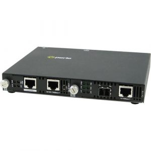 Perle SMI-110-M2LC2 Media Converter - 2 x Network (RJ-45) - 1 x LC Ports - DuplexLC Port - Management Port - 100Base-FX, 100Base-TX - 2 km - External, - 5070924