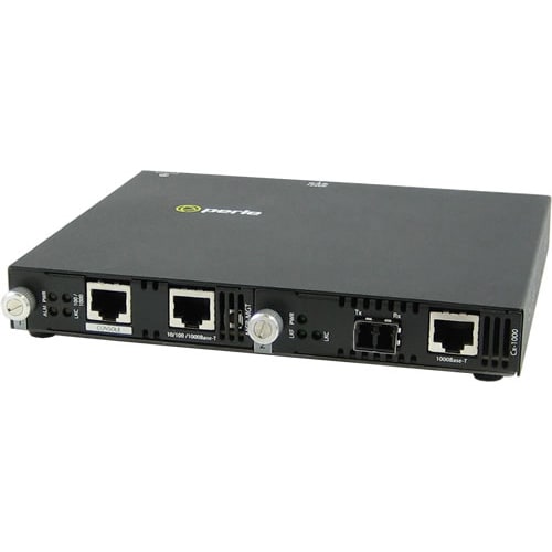 Perle SMI-1000-S2LC40 Gigabit Ethernet Media Converter - 1 x Network (RJ-45) - 1 x LC Ports - DuplexLC Port - Management Port - 1000Base-T, 1000Base-EX - 40 km - 5070084