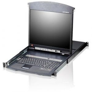 16PORT KL1516AM CAT5 DUAL RAIL KVM SWITCH W/ 17IN LCD - KL1516AM