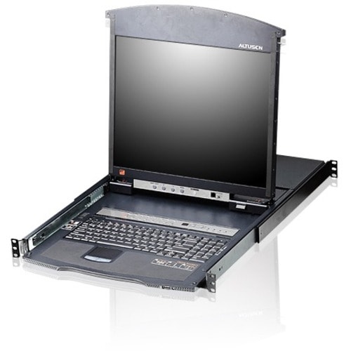 16PORT KL1516AM CAT5 DUAL RAIL KVM SWITCH W/ 17IN LCD - KL1516AM