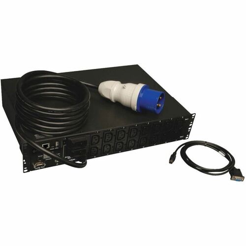 Eaton 7.4kW Single-Phase Switched PDU, LX Interface, 230V Outlets (16-C13), IEC-309 Blue 230V 32A, 3.6m Cord, 2U Rack-Mount, TAA - 16 x IEC 60320 C13 - 7.36 kVA - PDUMH32HVNET - Image 6