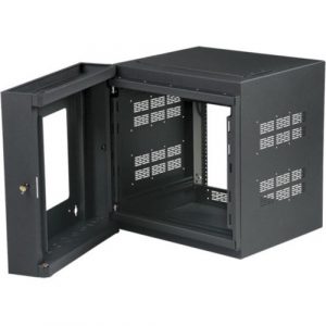 AtlasIED 10RU High Strength Wall Cabinet with Adjustable Rails, 23.5" Deep - 10U Rack Height18" Rack Depth - Rack-mountable - Black - TAA Compliant WMA10-23 - WMA10-23