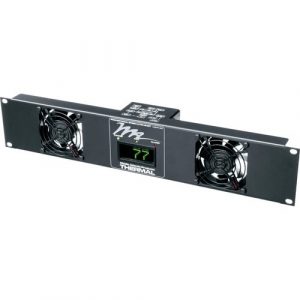 Middle Atlantic UQFP Fan Tray - 8 Fan - 2U - 100 CFM - Brushed Anodized Black UQFP-4RA-I/O - UQFP-4RA-I/O