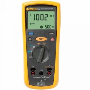 Fluke 1503 Insulation Resistance Meter - Resistance Tester, Resistance Measure, Insulation Fault Detection, Voltage Measurement - 4Number of Batteries Supported - AA - Battery Included - Alkaline - FLUKE- 1503