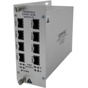 ComNet 8 Port 100 Mbps Ethernet Unmanaged Switch with 8 FX SFP Ports - 8 Ports - Fast Ethernet - 10/100Base-TX, 100Base-FX - 2 Layer Supported - 4 - CNFE8FX8US