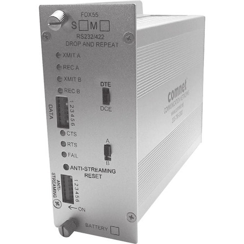 RS232/422 DB25 REPEATER 850 NM RTS/CTS TIMER/ANTI-STREAM MM 2 FIBR - FDX55M28