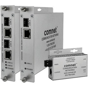 ComNet 4 Port (2 Channel) 10/100/1000 Mbps Ethernet Media Converter - 2 x Network (RJ-45) - Gigabit Ethernet - 10/100/1000Base-T, 1000Base-X - 120 km - 2 x Expansion - CNGE22MC