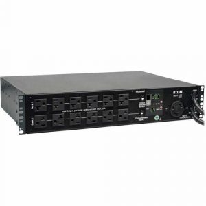 Eaton Tripp Lite Series 2.9kW Single-Phase Local Metered Automatic Transfer Switch PDU, 2 120V L5-30P Inputs, 24 5-15/20R & 1 L5-30R Outputs, 2U, TAA - 24 x NEMA - PDUMH30AT