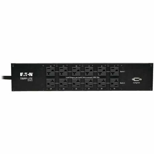 Eaton Tripp Lite Series 2.9kW Single-Phase Switched Automatic Transfer Switch PDU, 2 120V L5-30P Inputs, 24 5-15/20R & 1 L5-30R Outputs, 2U, TAA - 24 x NEMA 5-15/20R, - PDUMH30ATNET - Image 3