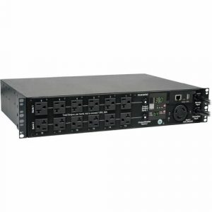 Eaton Tripp Lite Series 2.9kW Single-Phase Switched Automatic Transfer Switch PDU, 2 120V L5-30P Inputs, 24 5-15/20R & 1 L5-30R Outputs, 2U, TAA - 24 x NEMA 5-15/20R, - PDUMH30ATNET