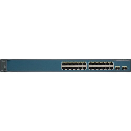 Cisco Catalyst 3560V2-24TS Layer 3 Switch - 24 Ports - Manageable - Gigabit Ethernet, Fast Ethernet - 10/100Base-TX - Refurbished - 3 Layer Supported - 2 SFP Slots - WS-C3560V224TSS-RF
