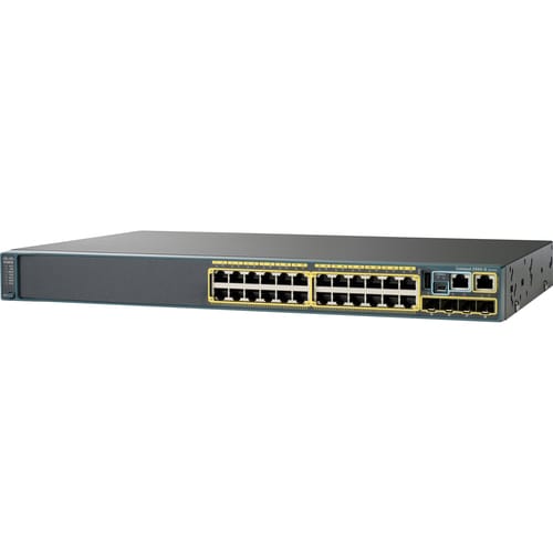 Cisco Catalyst 2960S-24TS-L Ethernet Switch - 24 Ports - Manageable - Gigabit Ethernet, Fast Ethernet - 10/100/1000Base-T - Refurbished - 2 Layer Supported - 4 SFP Slots - - WS-C2960S-24TSL-RF