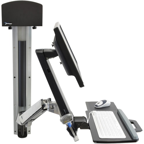 Ergotron StyleView 45-273-026 Multi Component Mount for Flat Panel Display, Keyboard, CPU - Polished Aluminum - Height Adjustable - 1 Display(s) Supported - 24" Screen Support - 29 - 45-273-026 - Image 6