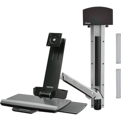Ergotron StyleView 45-273-026 Multi Component Mount for Flat Panel Display, Keyboard, CPU - Polished Aluminum - Height Adjustable - 1 Display(s) Supported - 24" Screen Support - 29 - 45-273-026 - Image 3