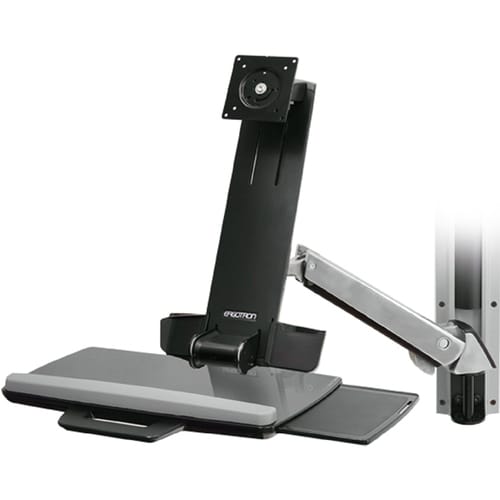 Ergotron StyleView Multi Component Mount for Notebook, Mouse, Keyboard, Monitor, Scanner - Polished Aluminum - Height Adjustable - 1 Display(s) Supported - 24" Screen Support - 29 lb - 45-266-026 - Image 5