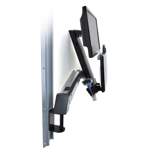 Ergotron StyleView Multi Component Mount for Notebook, Mouse, Keyboard, Monitor, Scanner - Polished Aluminum - Height Adjustable - 1 Display(s) Supported - 24" Screen Support - 29 lb - 45-266-026 - Image 6