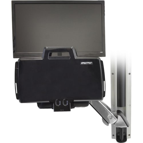 Ergotron StyleView Multi Component Mount for Notebook, Mouse, Keyboard, Monitor, Scanner - Polished Aluminum - Height Adjustable - 1 Display(s) Supported - 24" Screen Support - 29 lb - 45-266-026 - Image 7