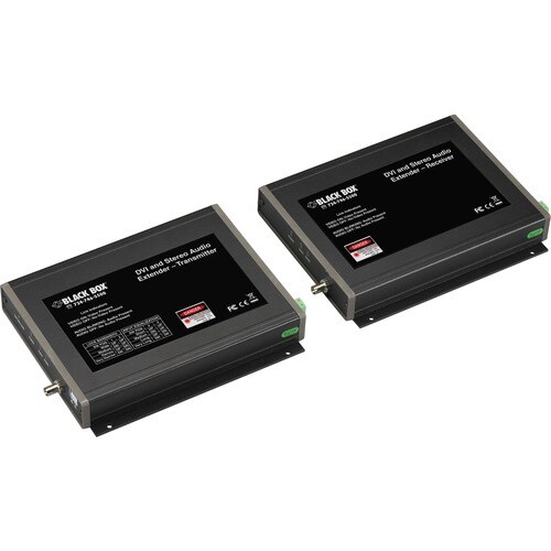 Black Box Corporatio Black Box Corporatio Black Box DVI-D and Stereo Audio Fiber Extender Kit, Multimode – 2 Input Device – 2 Output Device – 2460.63 - AC1037A-MM
