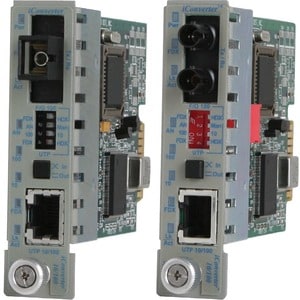 Omnitron Systems 10/100 BASE-T 100BASE-FX FIBER ICONVERTER ETHERNET SC SF 15/13 5KM 8391-0