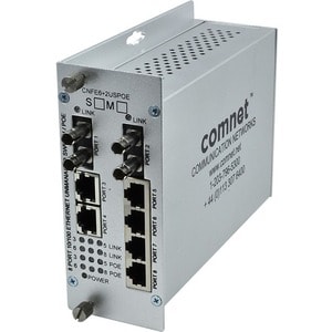 Comnet UNMANAGED SWITCH 8PORT 100MBPS 7 COPPER 2 FX SM POE PS-NOT INCL CNFE6+2USPOE-S