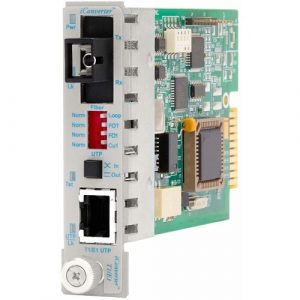 1X T1/E1 RJ45/RJ48 COPPER FIBER ICONVERTER SC SMSF 1310/1550NM 40KM - 8710-2