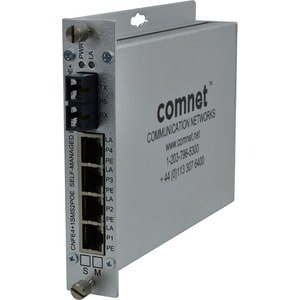Comnet 5PORT S-M SWITCH 10/100 MBPS ENET 1FX MM 2 FIBER ST 4TX NO PS CNFE4+1SMSM2POE