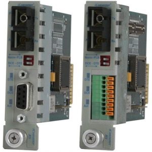 Omnitron Systems Managed Serial RS-232 to Fiber Media Converter - 1 x ST Ports - 0.1 mil Fiber - 29.93 km - Internal 8761T-1 - 8761T-1