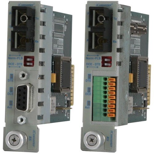 Omnitron Systems Managed Serial RS-232 to Fiber Media Converter - 1 x ST Ports - 0.1 mil Fiber - 29.93 km - Internal 8761T-1 - 8761T-1