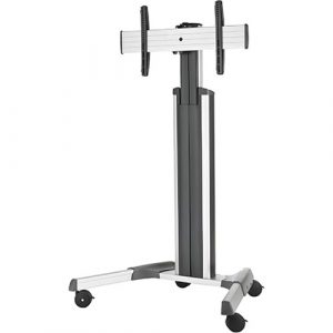 Chief Fusion Large Adjustable TV Cart - For Displays 42-86" - Silver - Up to 80" Screen Support - 200 lb Load Capacity - Flat Panel Display Type - LPAUS