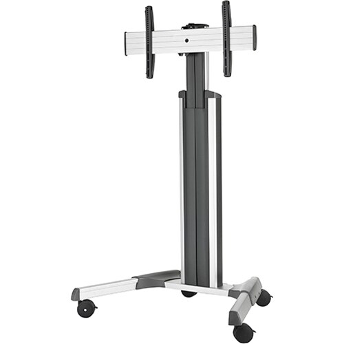 Chief Fusion Large Adjustable TV Cart - For Displays 42-86" - Silver - Up to 80" Screen Support - 200 lb Load Capacity - Flat Panel Display Type - LPAUS