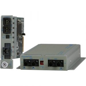 Omnitron Systems Multimode to Single-Mode Managed Fiber Converter - 2 x SC Ports - OC-3 - 30 km - Wall Mountable, Desktop 8661-1-D - 8661-1-D