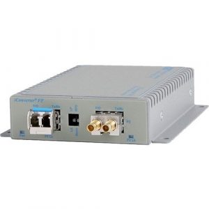 Omnitron Systems STM-1/OC-3 Coax to Fiber Media Converter - OC-3 - 1 x Expansion Slots - 1 x SFP Slots - Wall Mountable, Desktop 8899S-0-D - 8899S-0-D