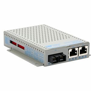 Omnitron Systems POE+ MEDIA CONVERTER SC MM 5KM 2X 10/100/1000T TO 1000X US AC 9322N-0-21