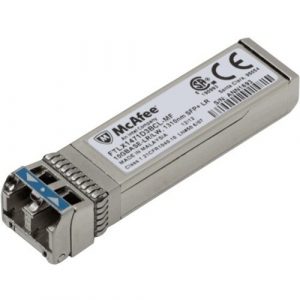 McAfee by Intel SFP+ 10G LR Fiber Trans - For Optical Network, Data Networking - 10GBase-LR Network - Optical Fiber - Single-mode - 10 Gigabit Ethernet - 10GBase-LR - IAC-SFTLR-FOTA