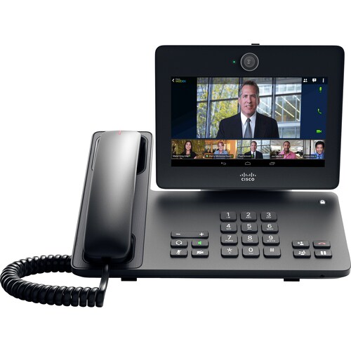 Cisco DX650 IP Phone - Corded/Cordless - Corded/Cordless - Wi-Fi, Bluetooth - Desktop - Smoke - 1 x Total Line - VoIP - 7" LCD - IEEE 802.11a/b/g/n - CP-DX650-K9=