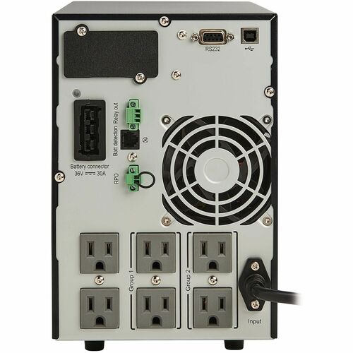 Eaton Tripp Lite Series SmartOnline 1000VA 900W 120V Double-Conversion UPS - 6 Outlets, Extended Run, Network Card Option, LCD, USB, DB9, Tower - 3 Hour Recharge - 3.80 - SU1000XLCD - Image 3