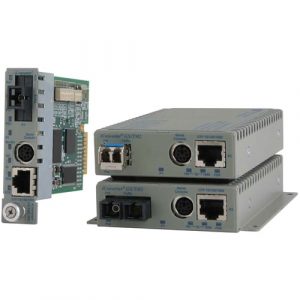 Omnitron Systems 10/100/1000BASE-T UTP to 1000BASE-X Media Converter and Network Interface Device - 1 x Network (RJ-45) - Management Port - 1000Base-X - 0.55 km - 1 x - 8939N-0-BW