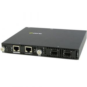 Perle SMI-4GPT-DSFP Fiber Mode Converter - Management Port - 1000Base-X - 2 x Expansion Slots - 2 x SFP Slots - Desktop, Rail-mountable, Wall Mountable, Rack-mountable 5071154 - 5071154