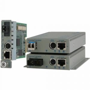 Omnitron Systems 8903N-2-GZ Transceiver/Media Converter - 1 x Network (RJ-45) - 1 x SC Ports - 100Base-FX, 10/100Base-TX - 60 km - Desktop, Wall Mountable, Rail-mountable 8903N-2-GZ