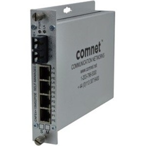Comnet 5PORT S-M SWITCH 10/100 MBPS ENET 1FX SM 2 FIBER ST 4TX NO PS CNFE4+1SMSS2POE