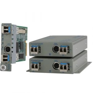 Omnitron Systems 1000BASE-X SFP to 1000BASE-X SFP Media Converter and Network Interface Device - 1000Base-X - 2 x Expansion Slots - 2 x SFP Slots - Desktop 8999N-0-C - 8999N-0-C