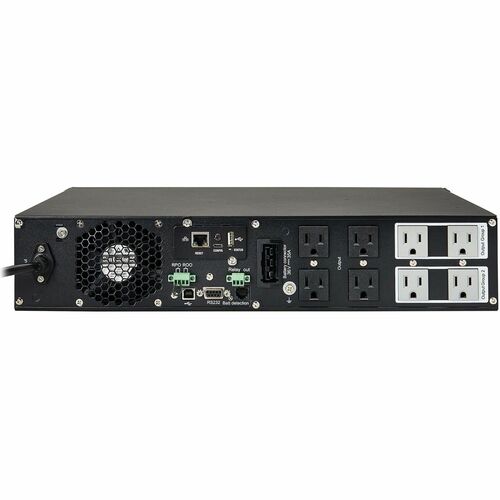 Eaton Tripp Lite Series SmartOnline 1000VA 900W 120V Double-Conversion UPS - 8 Outlets, Extended Run, Network Card Included, LCD, USB, DB9, 2U Rack/Tower - 2U Rack-mountable - 3 - SU1000RTXLCD2UN - Image 3