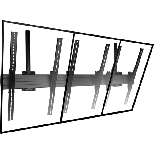 Chief Fusion 3x1 Menu Board Ceiling Display Mount - For Displays 40-55" - Portrait - Adjustable Height - 40" to 55" Screen Support - 375 lb Load Capacity - LCM3X1UP - Image 2