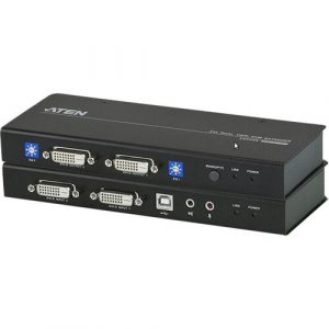ATEN DVI Dual View KVM Extender-TAA Compliant - 1 Computer(s) - 1 Remote User(s) - 196.85 ft Range - WUXGA - 1920 x 1200 Maximum Video Resolution - - CE604