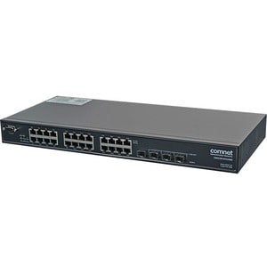 Comnet COMMERCIAL 28PORT GBPS SWITCH 24 TX 4 1000MBPS TX/SFP FX INT PS CWGE28FX4TX24MS