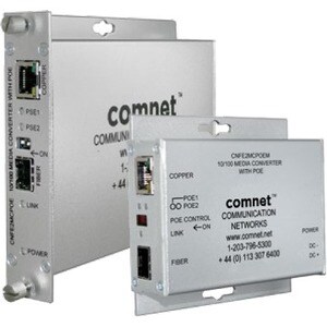 100MBPS MEDIA CONVERTER POWER OVER ETHERNET SMALL SIZE 48V - CNFE2MCPOEM